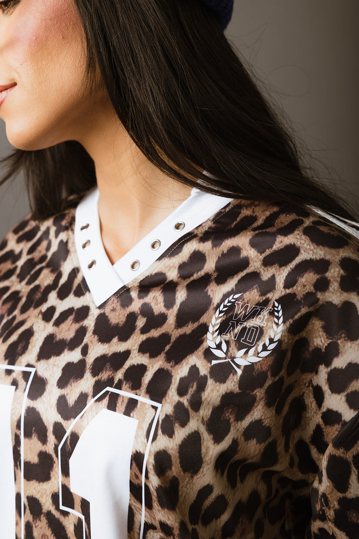 WKND Club Leopard Polo Top