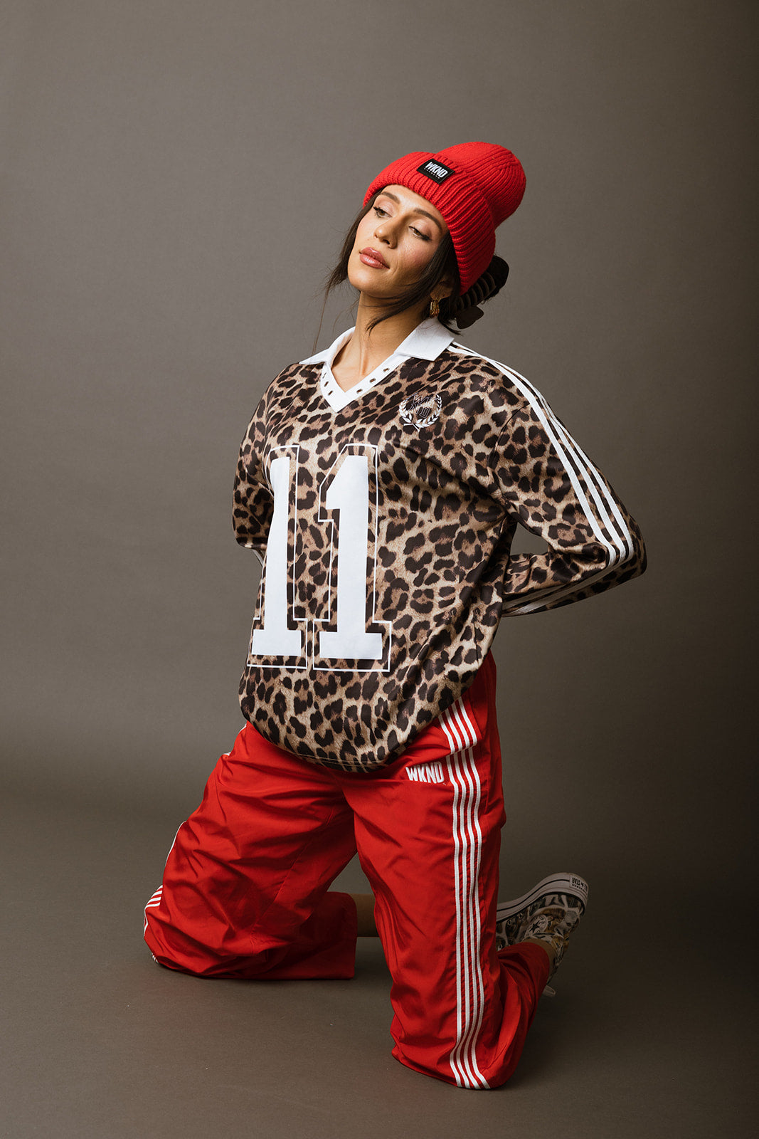 WKND Club Leopard Polo Top