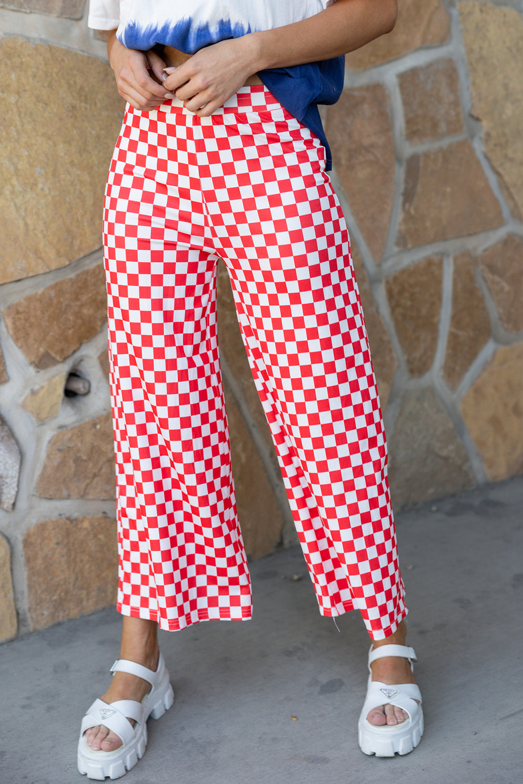 My Reputation Checkered Pants - Red