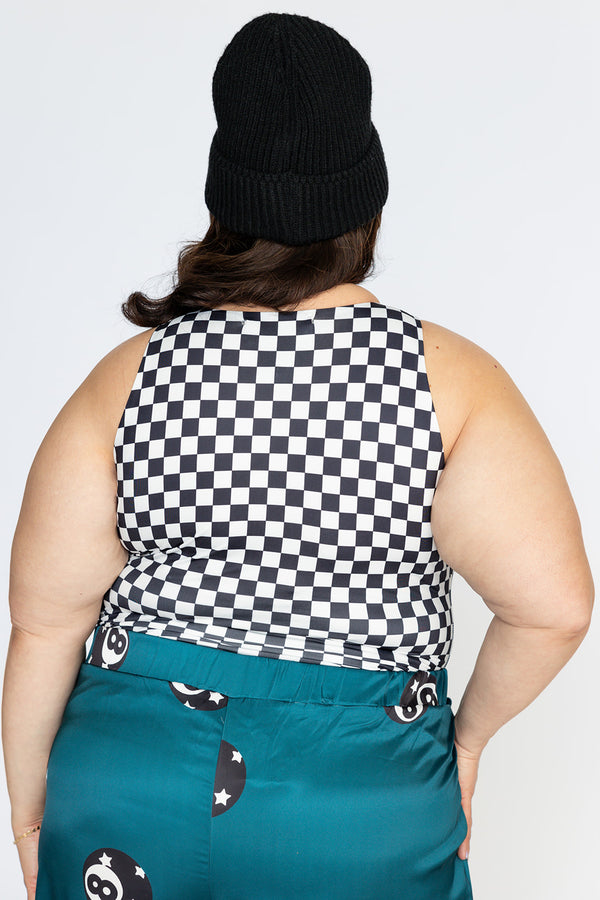 Play It Cool Bodysuit - Checkered