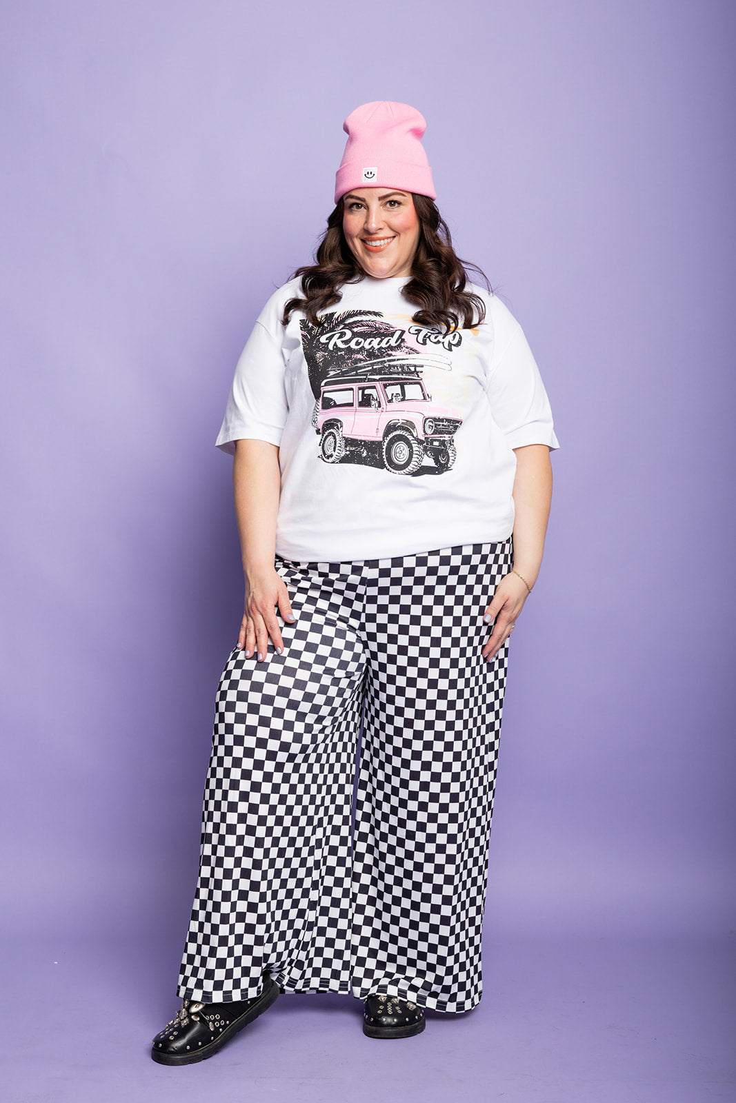 My Reputation Checkered Pants - Black