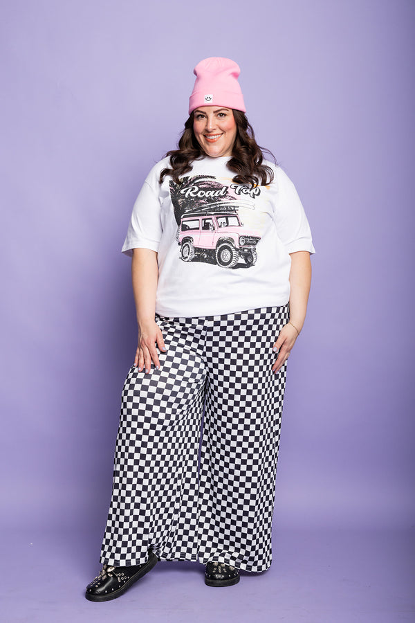My Reputation Checkered Pants - Black