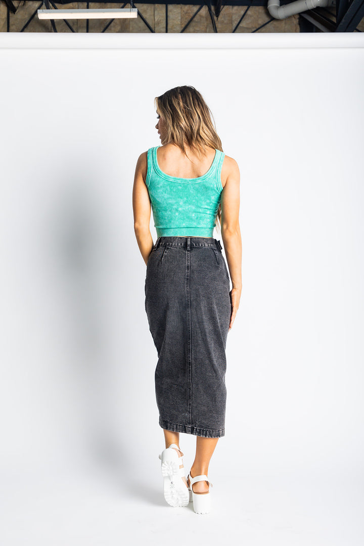 Leave it at that denim skirt  *2 colors available*