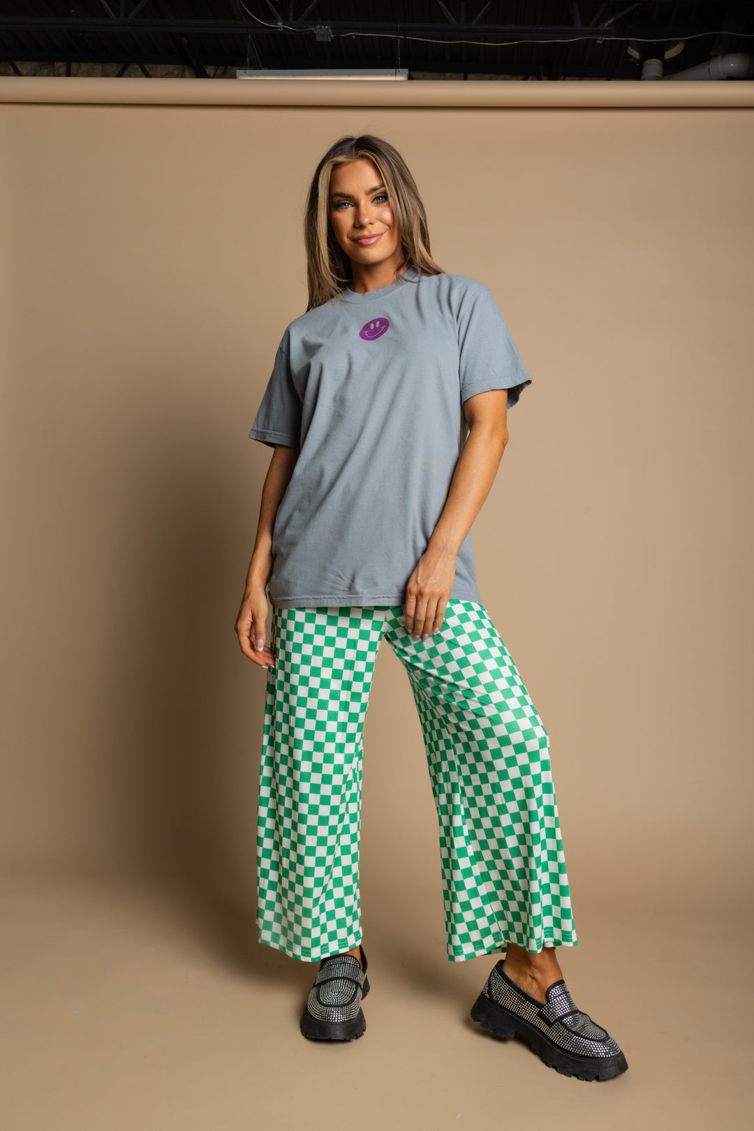 My Reputation Checkered Pants - Green [S-3X]