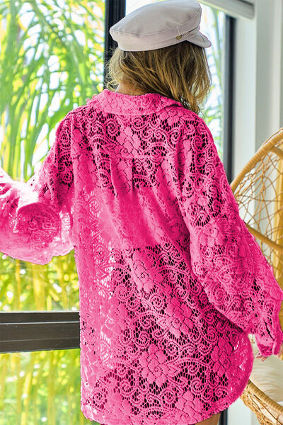 Falling For You Lace Shacket [S-XL]