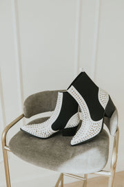 Next Up Studded Heeled Boots - White